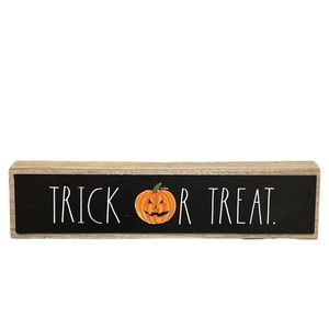 NEW Rae Dunn TRICK 🎃R TREAT Wooden Sign 🎃🎃🎃